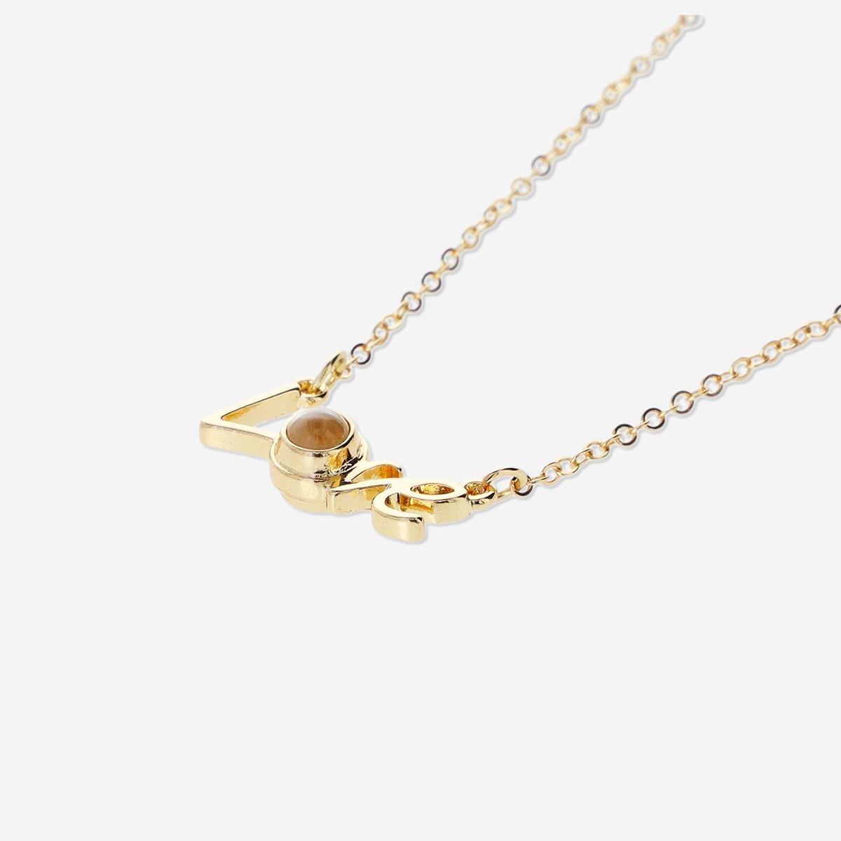 Gold necklace. with a hidden message