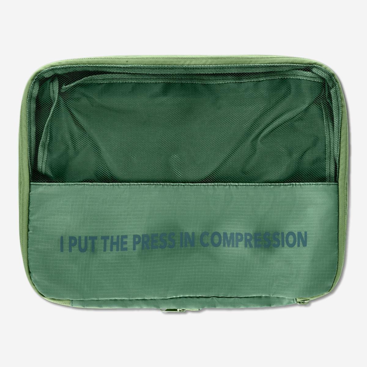 Green compression organiser bag. large