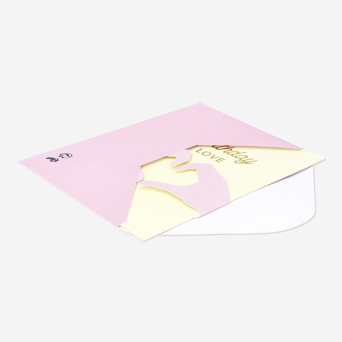 Beige Birthday card with envelope