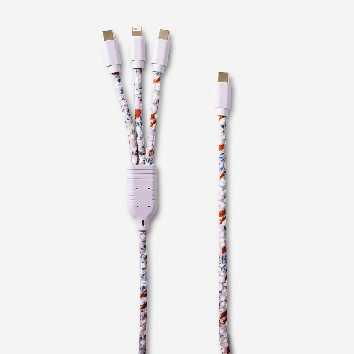 Pink 3 in 1 charging cable 3m