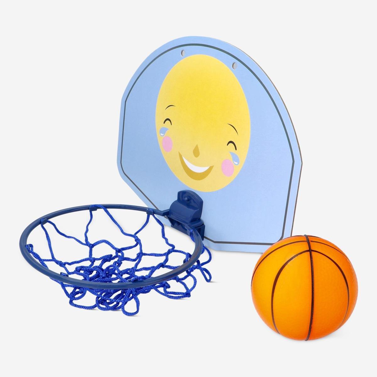 Blue basketball hoop