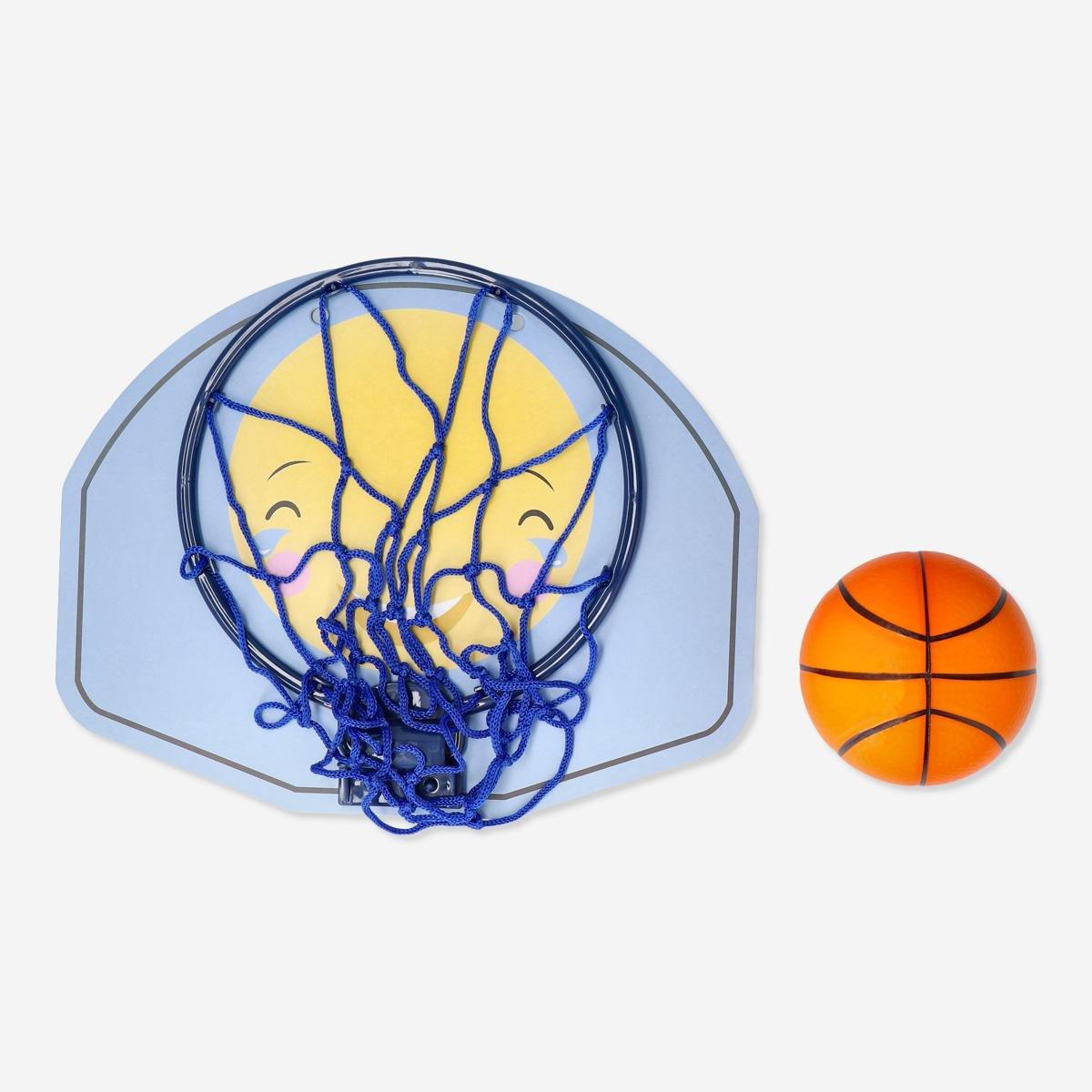 Blue basketball hoop