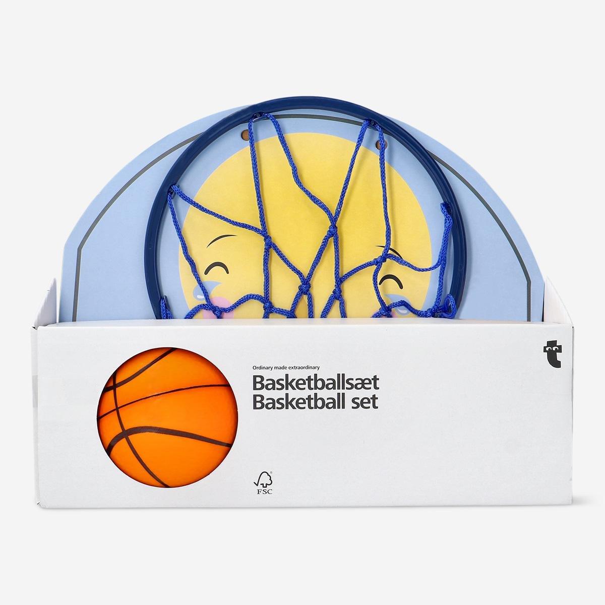Blue basketball hoop