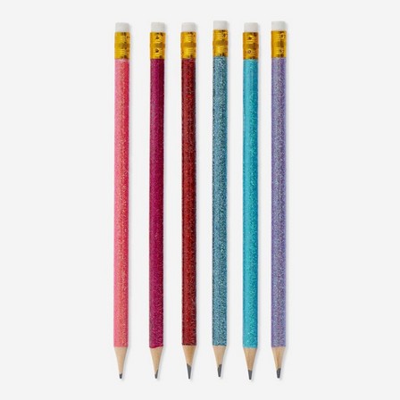 Glitter pencils. 6 pcs