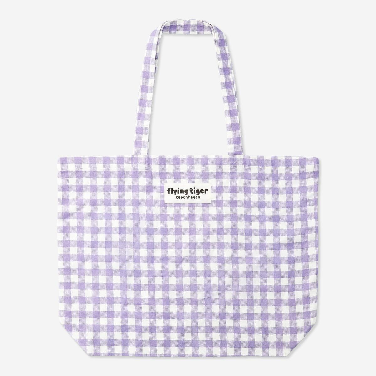 Purple tote bag