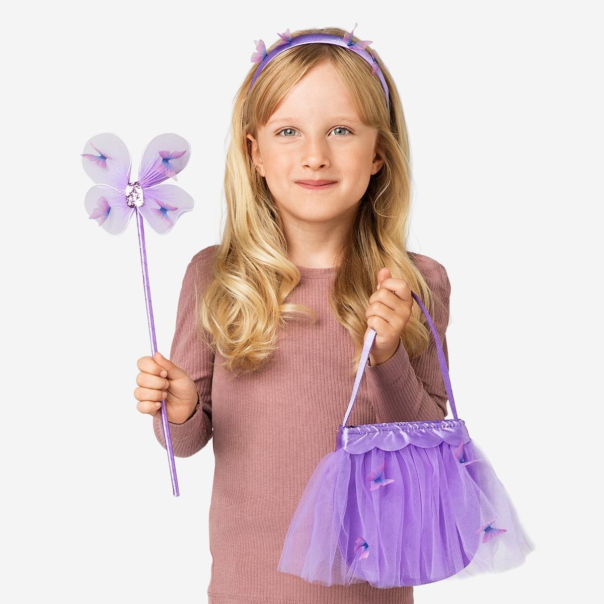 Purple butterfly costume accessories set