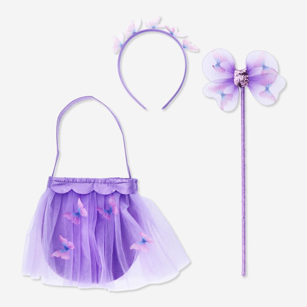 Purple butterfly costume accessories set