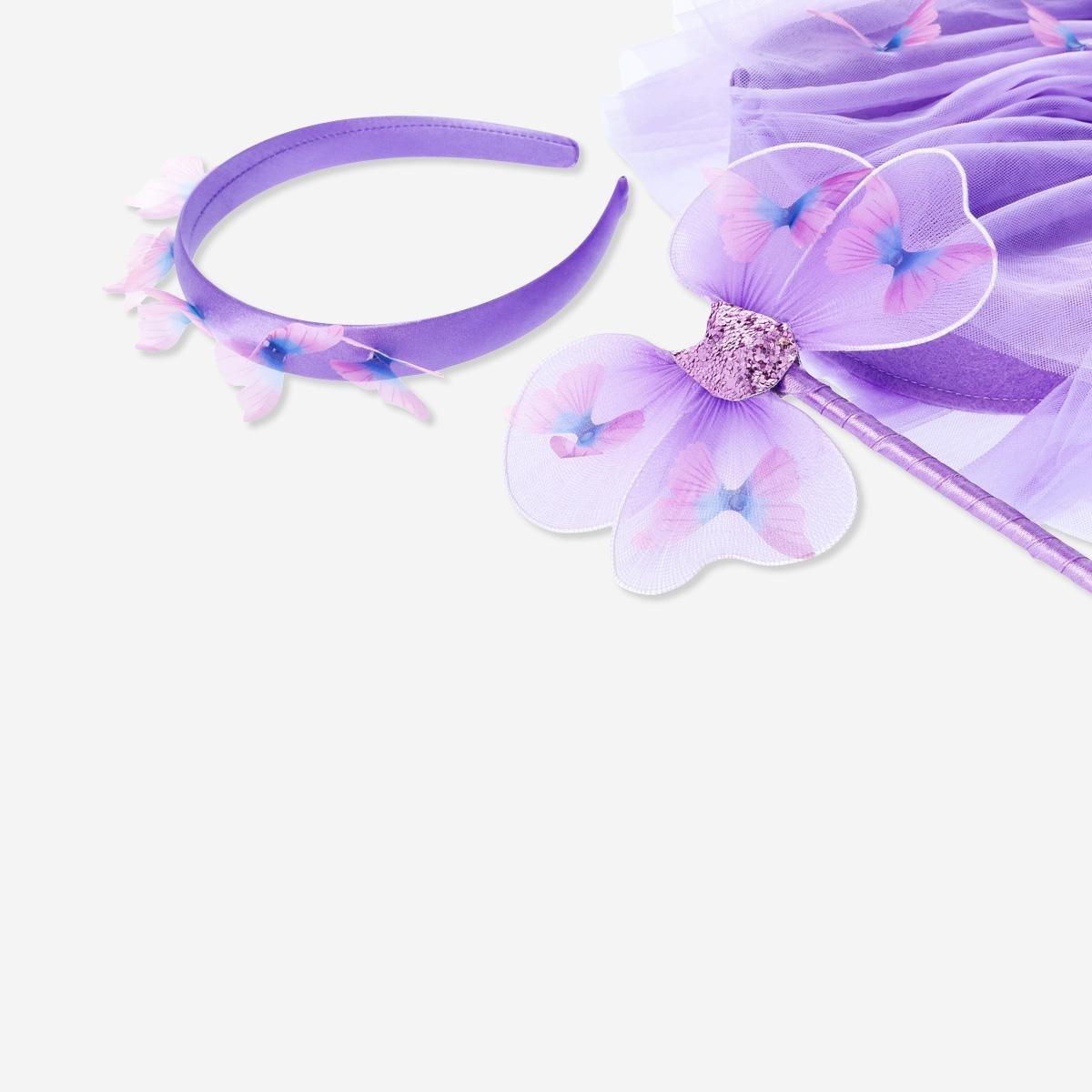 Purple butterfly costume accessories set