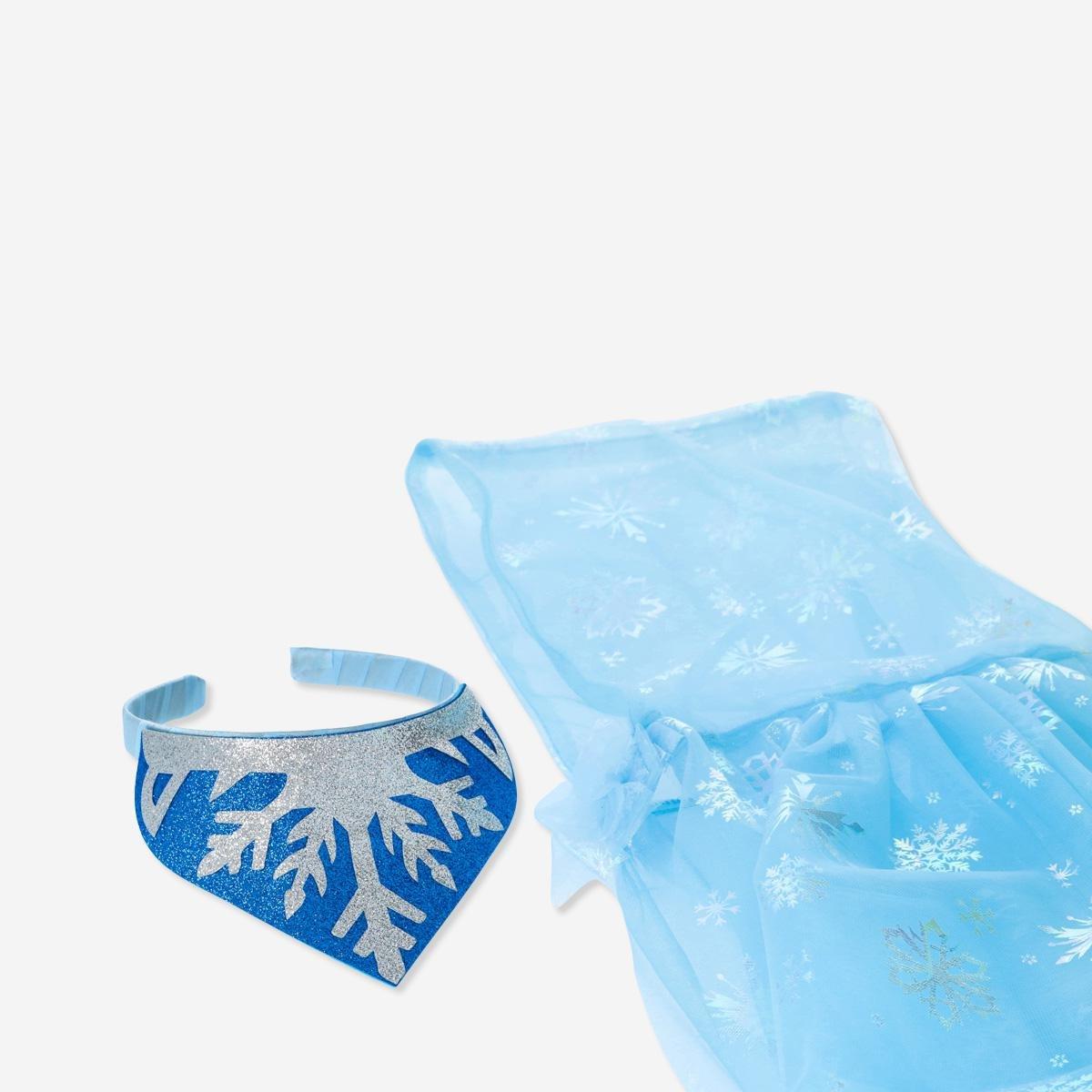 Blue ice princess costume accessories. 4-8 years