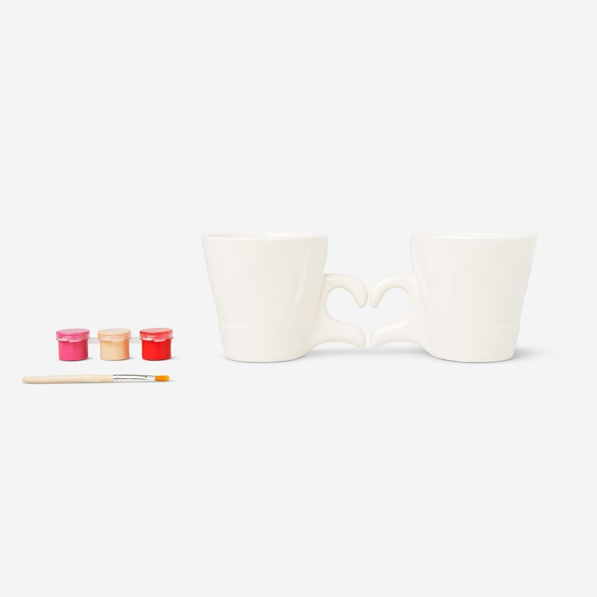 Multicolour diy friendship mugs. 2 pcs