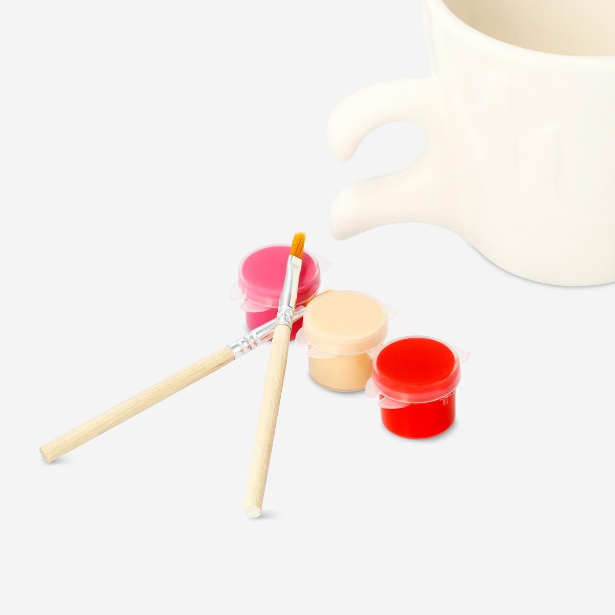 Multicolour diy friendship mugs. 2 pcs