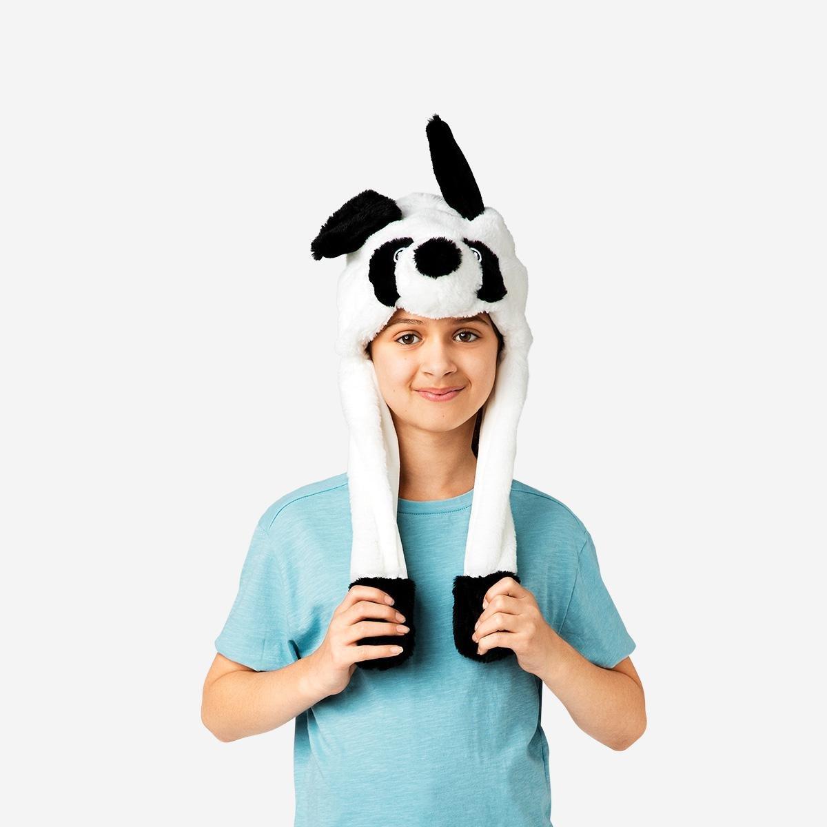 White panda hat with moving ears
