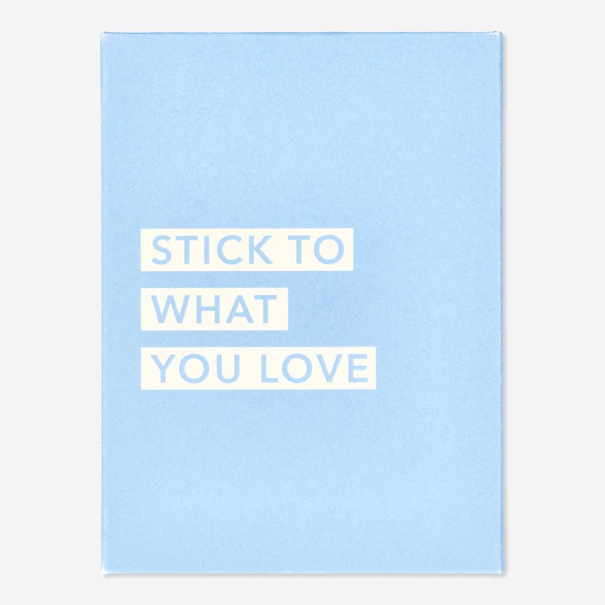Blue sticky memos