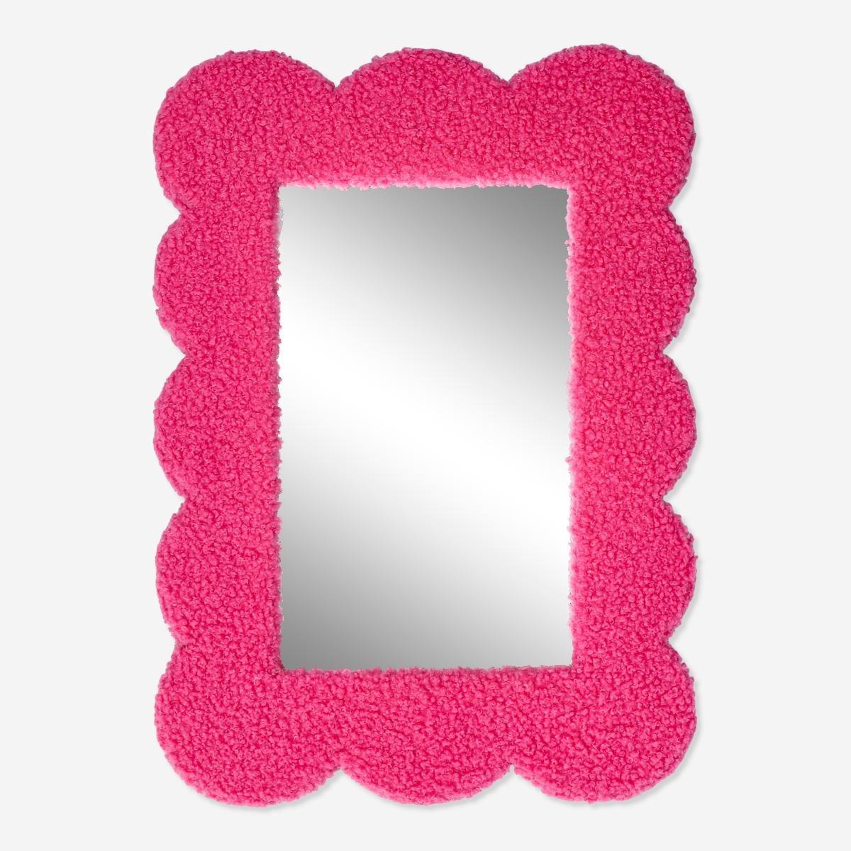 Pink curved-edge mirror