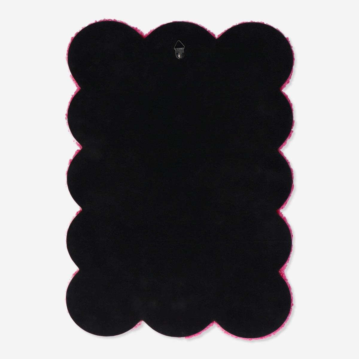 Pink curved-edge mirror