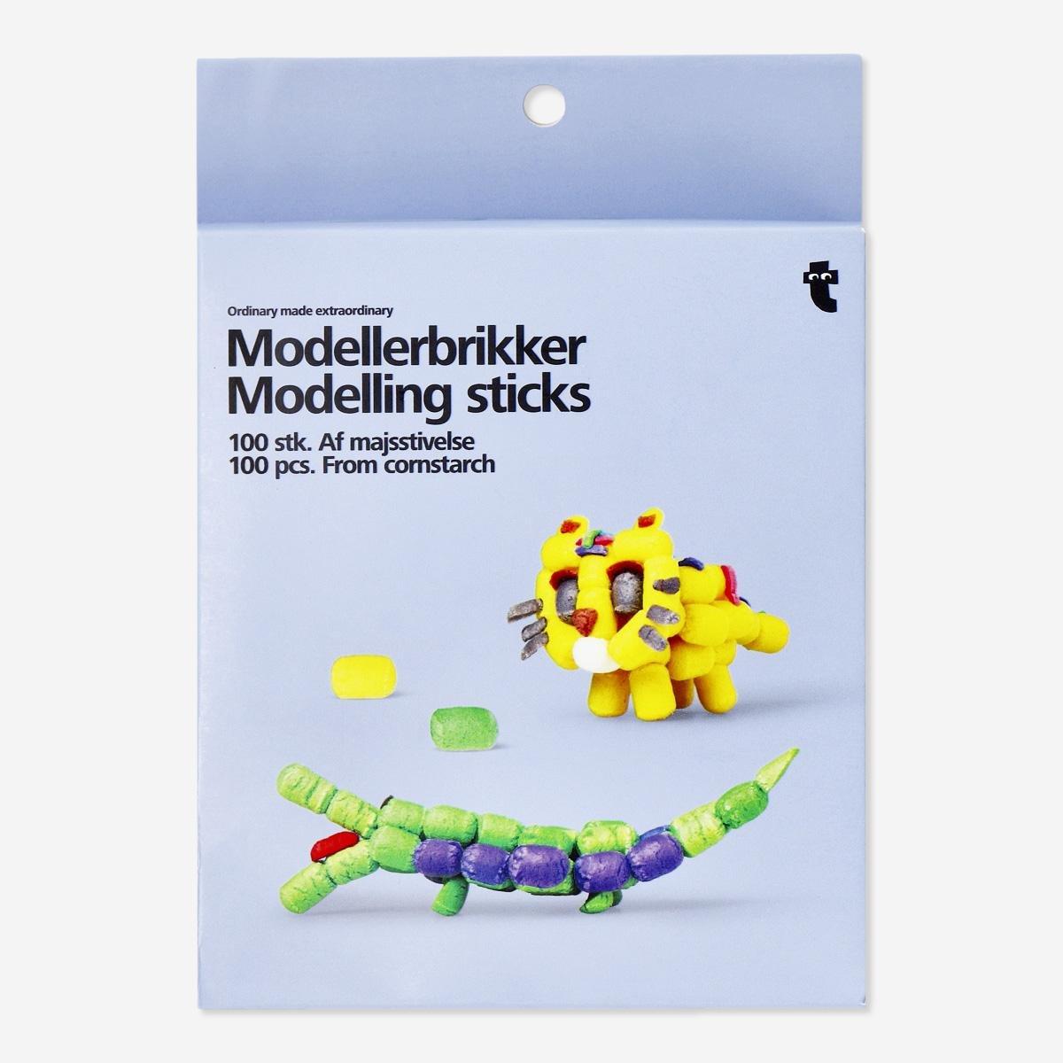 Multicolour modelling sticks