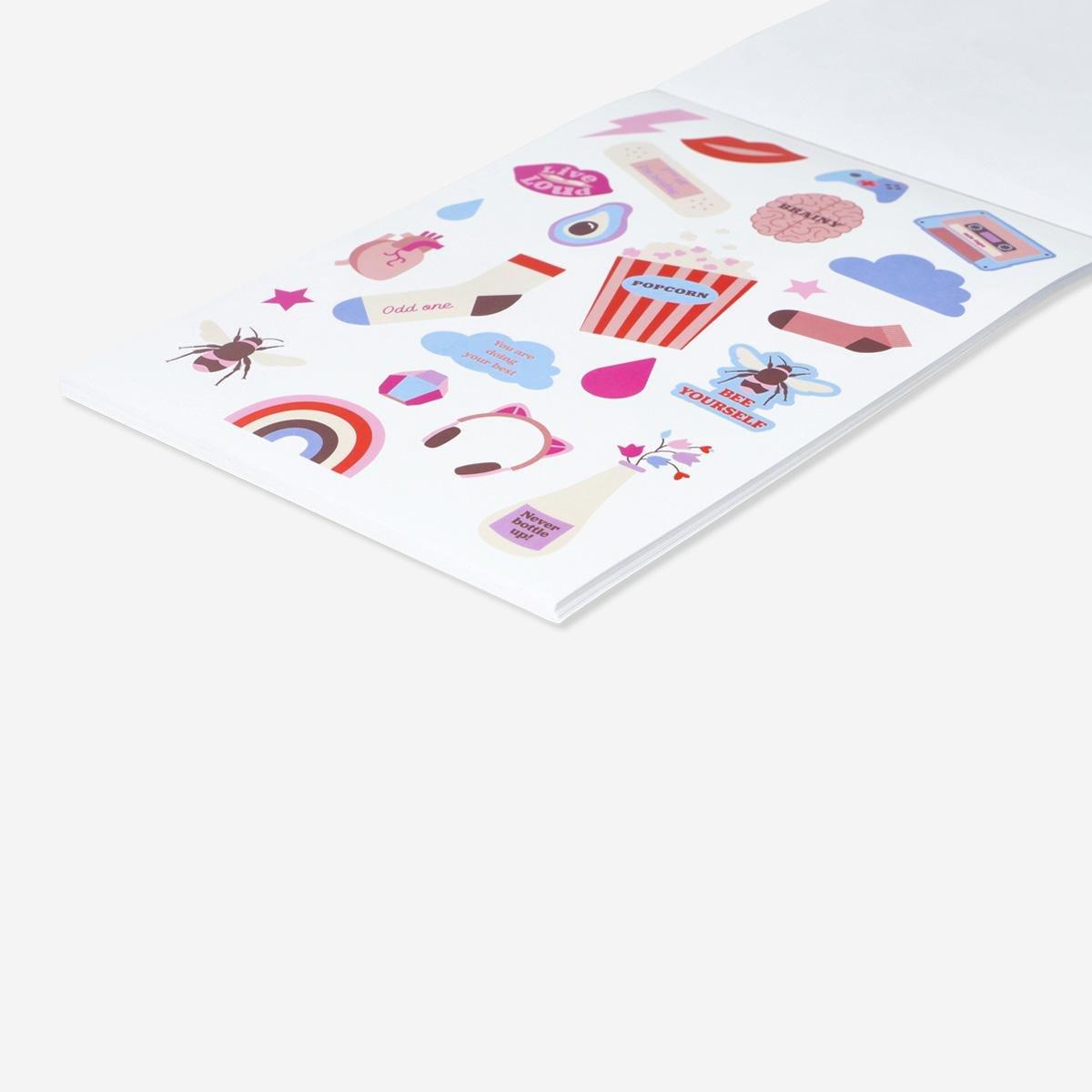 Multicolour stickers. 20 sheets
