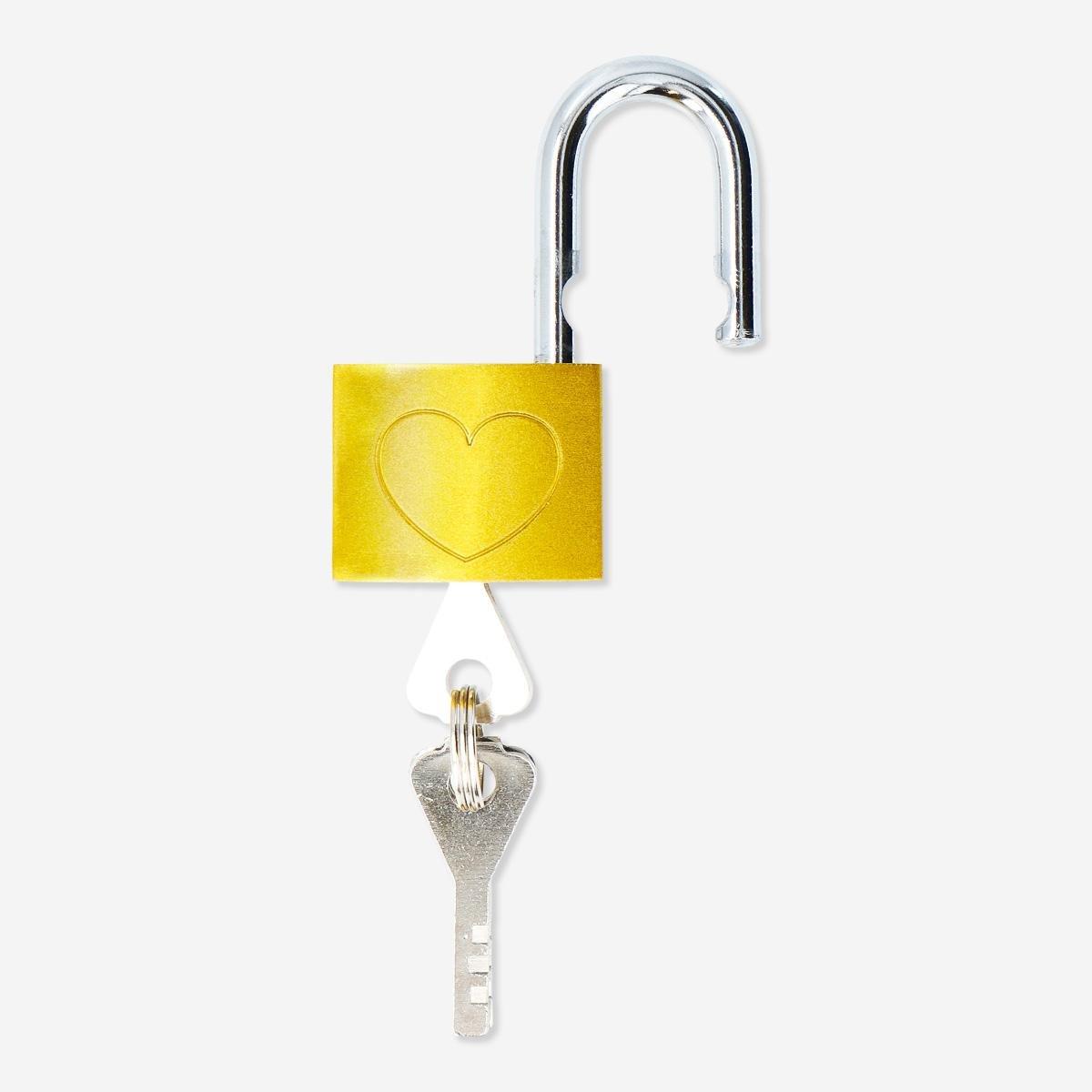 Gold charming padlock