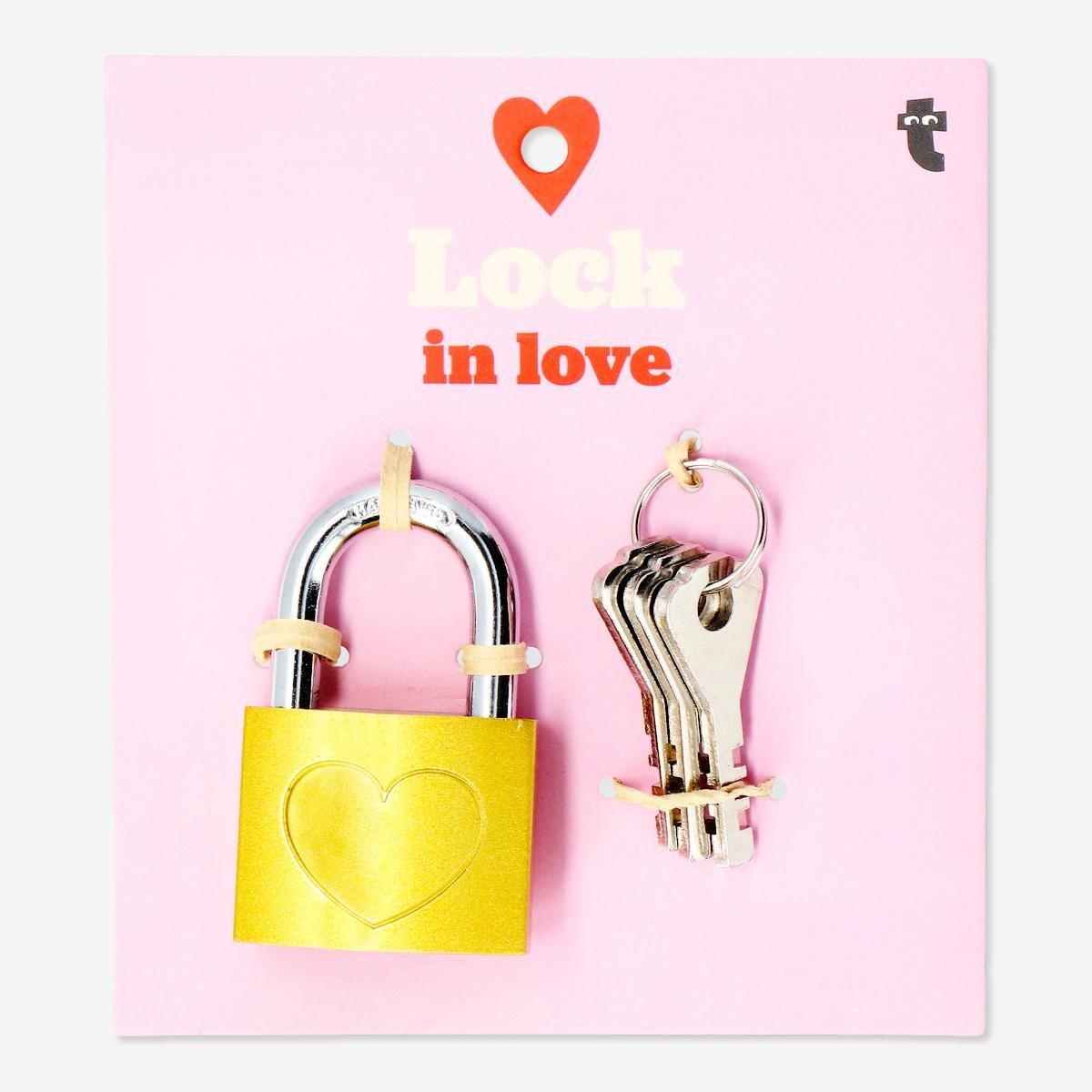 Gold padlock