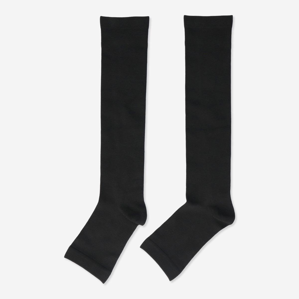 Black support stockings. l/xl