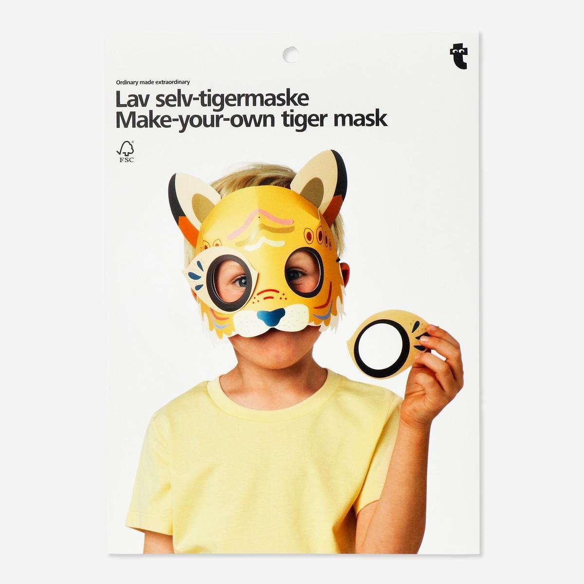 Multicolour make-your-own tiger mask