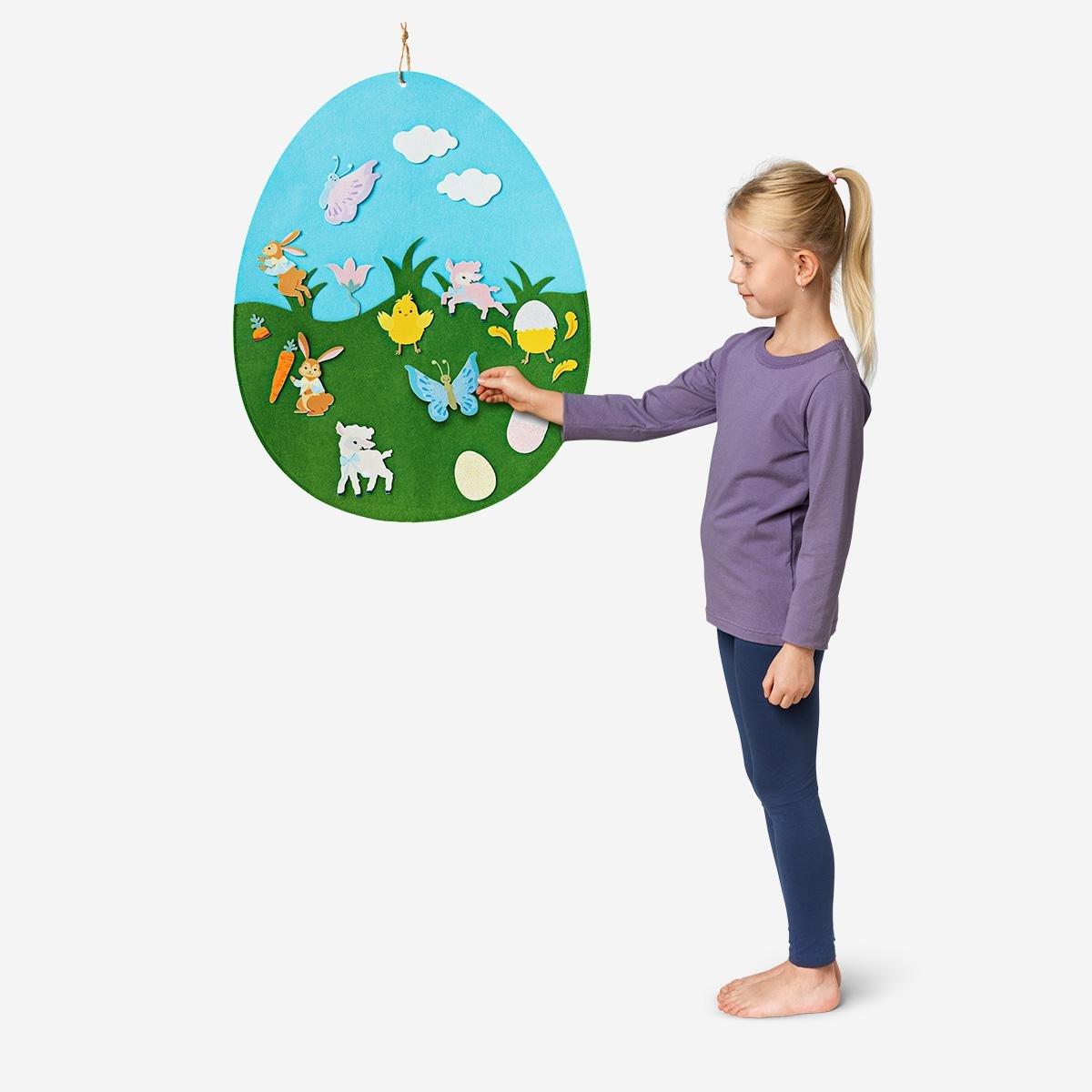 Multicolour felt easter decoration
