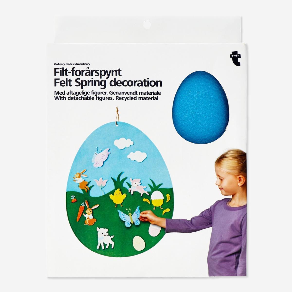 Multicolour felt easter decoration