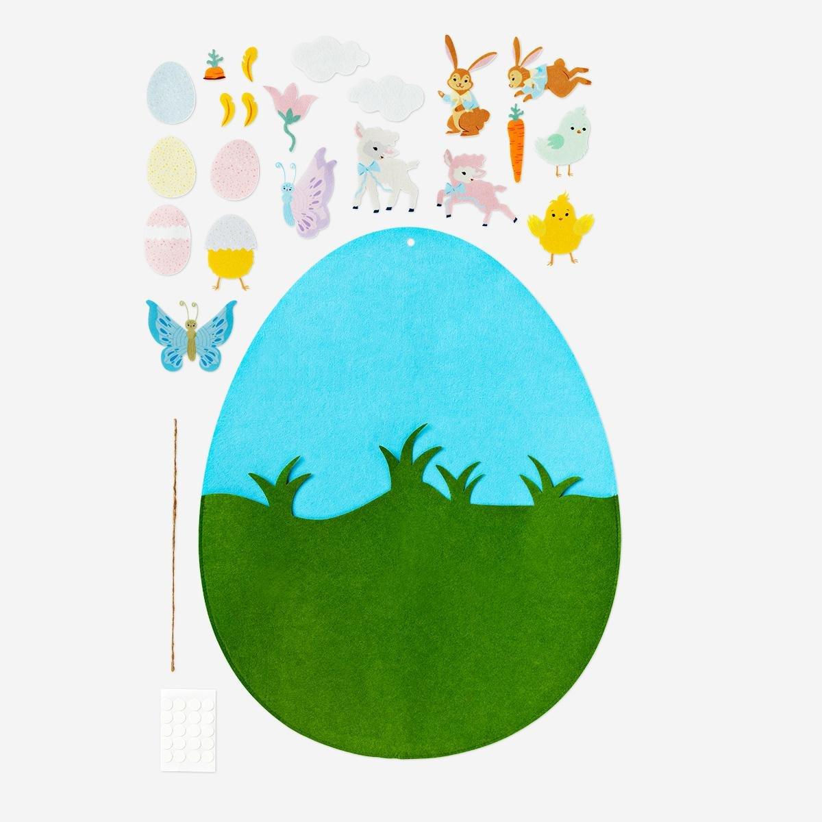 Multicolour felt easter decoration