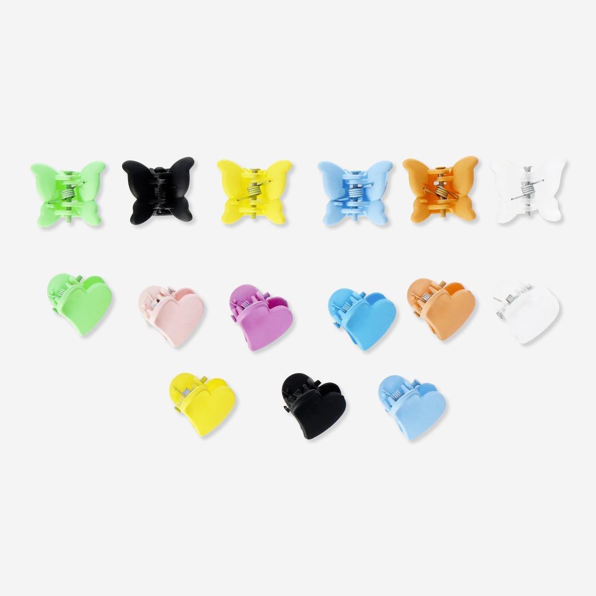 Multicolour hair clips. 60 pcs