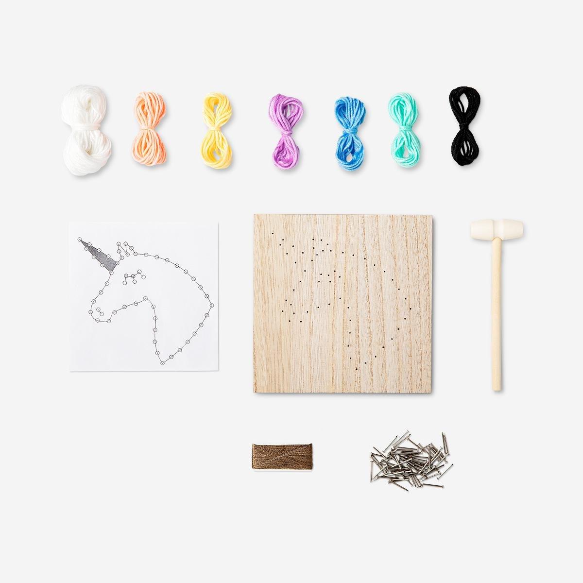 Multicolour make-your-own string art