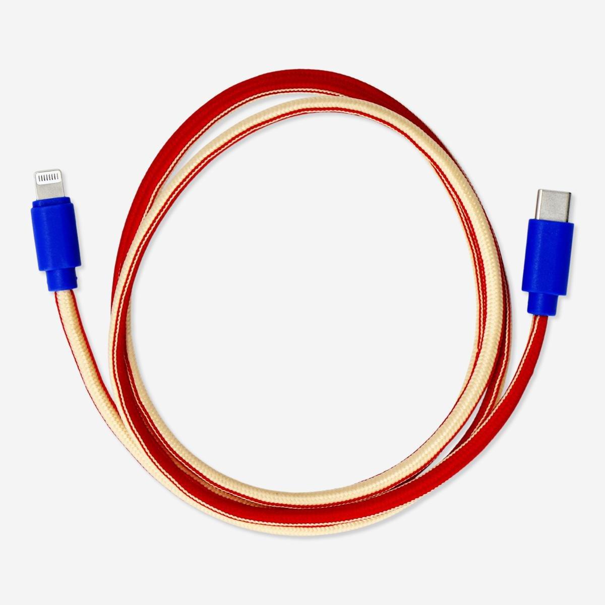 Multicolour usb-c charging cable