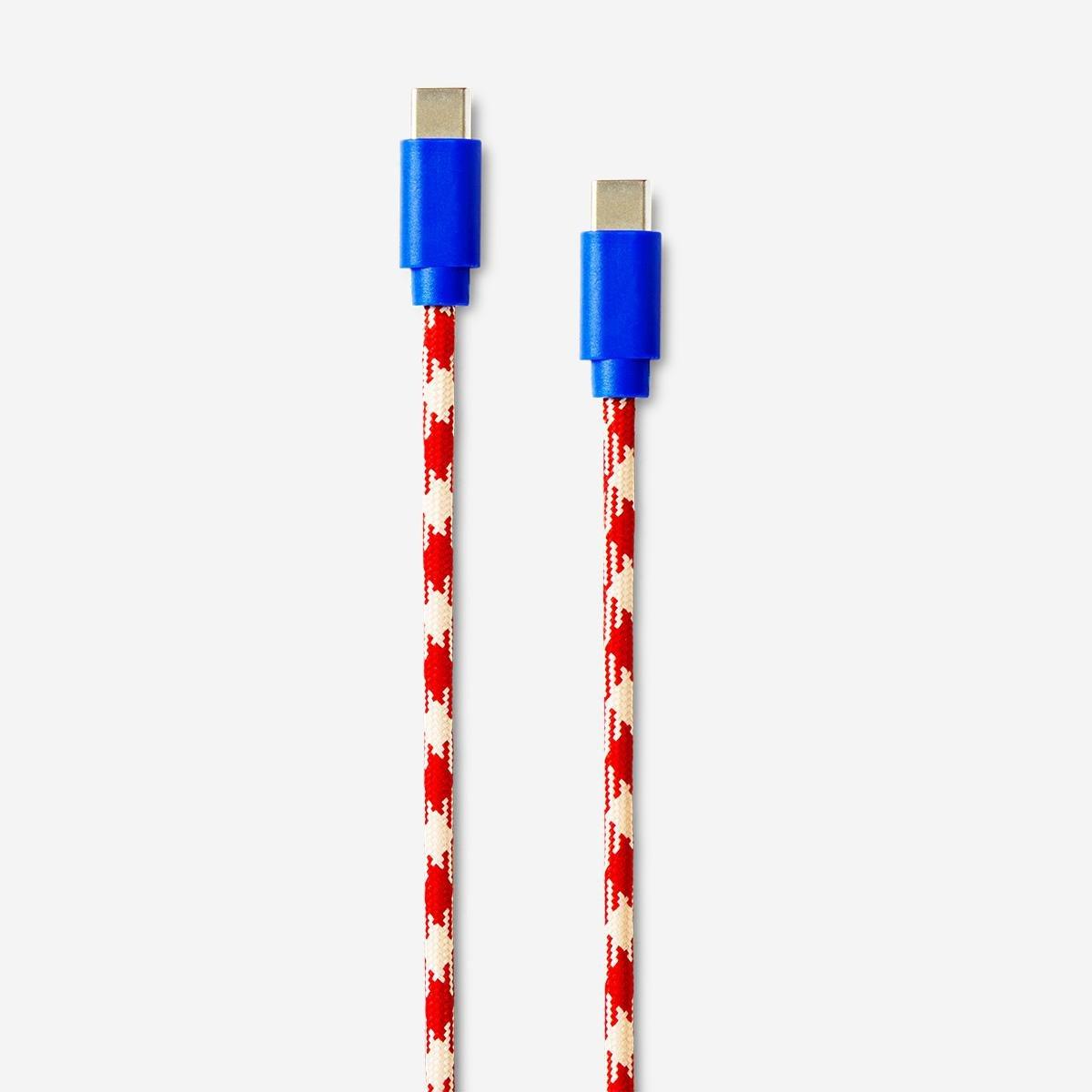 Multicolour usb-c charging cable