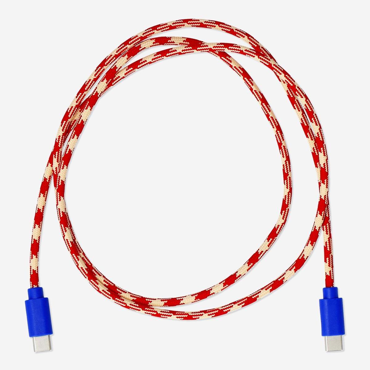 Multicolour usb-c charging cable