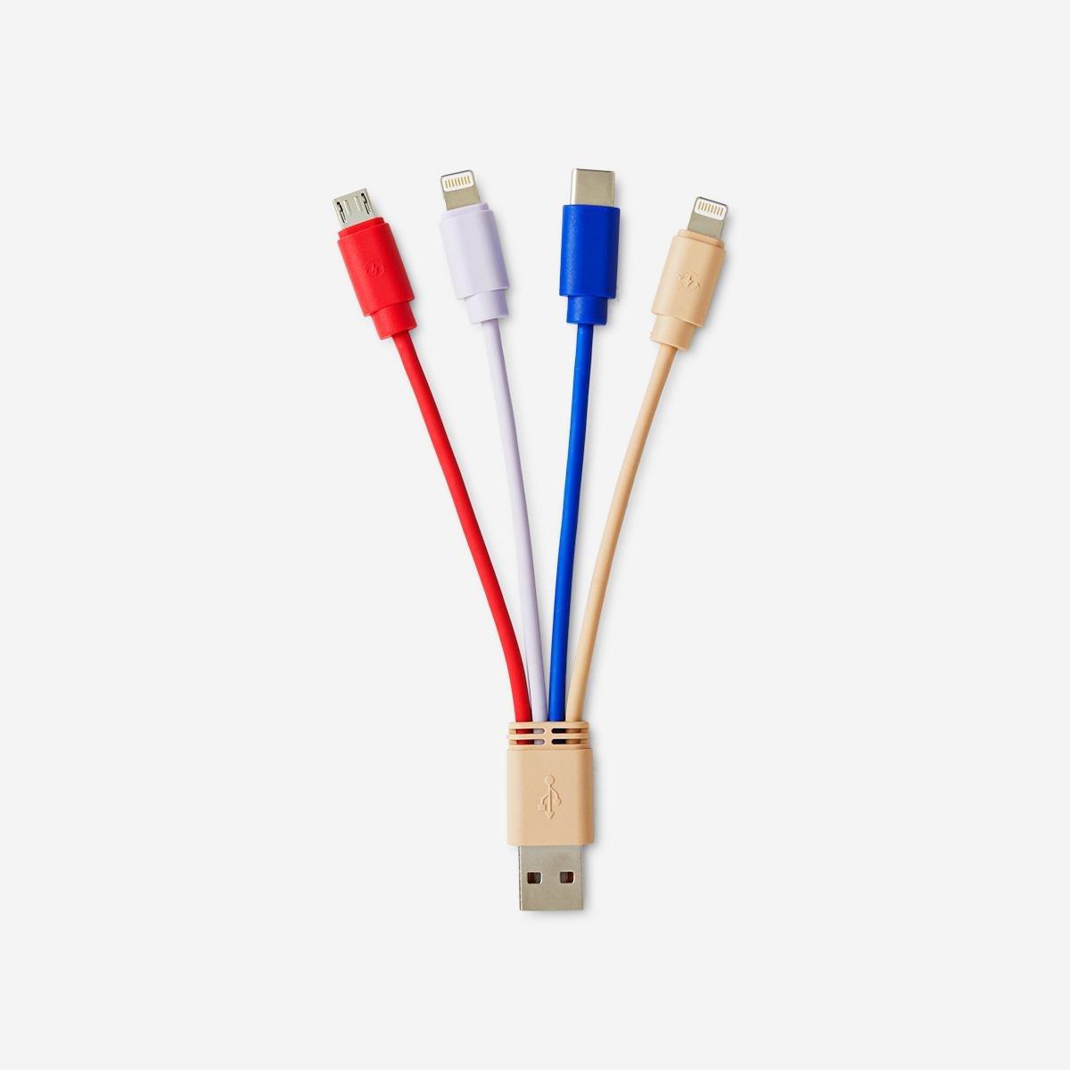 Multicolour usb charging cable