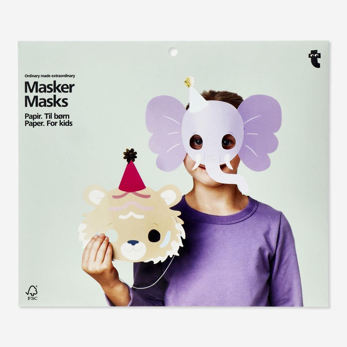 Multicolour paper masks. for kids