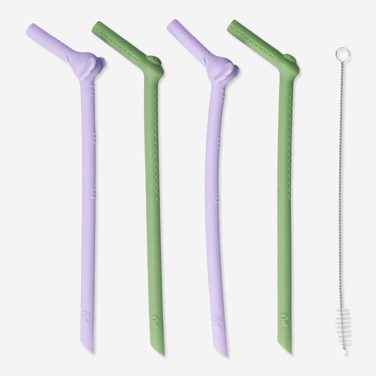 Multicolour Reusable Straws. 4 Pcs