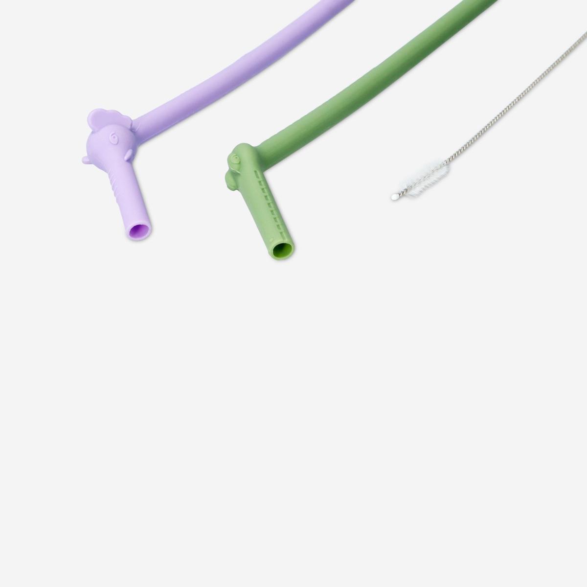 Multicolour reusable straws. 4 pcs