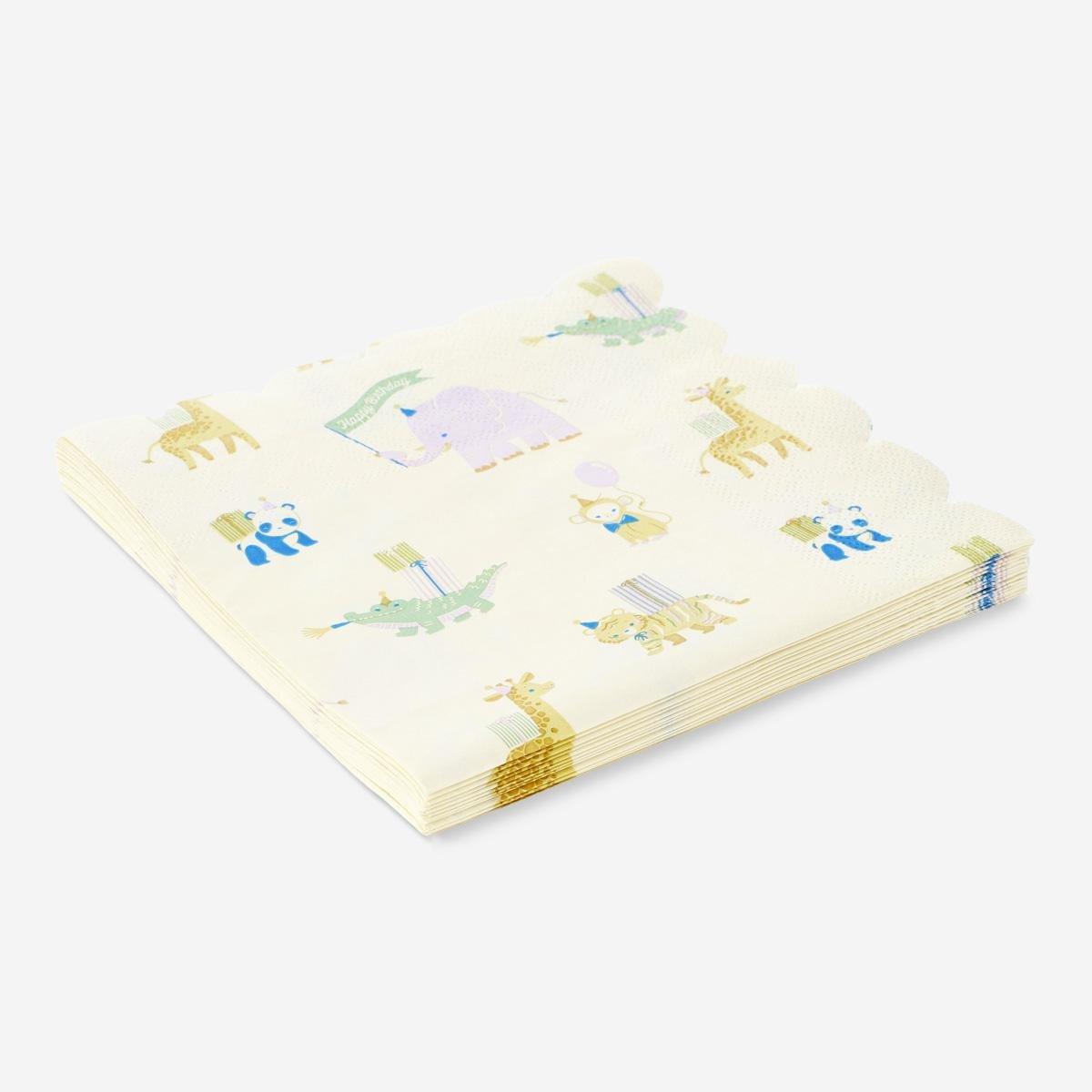 Multicolour Napkins. 16 Pcs