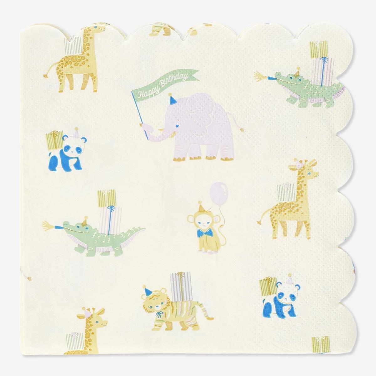 Multicolour Napkins. 16 Pcs