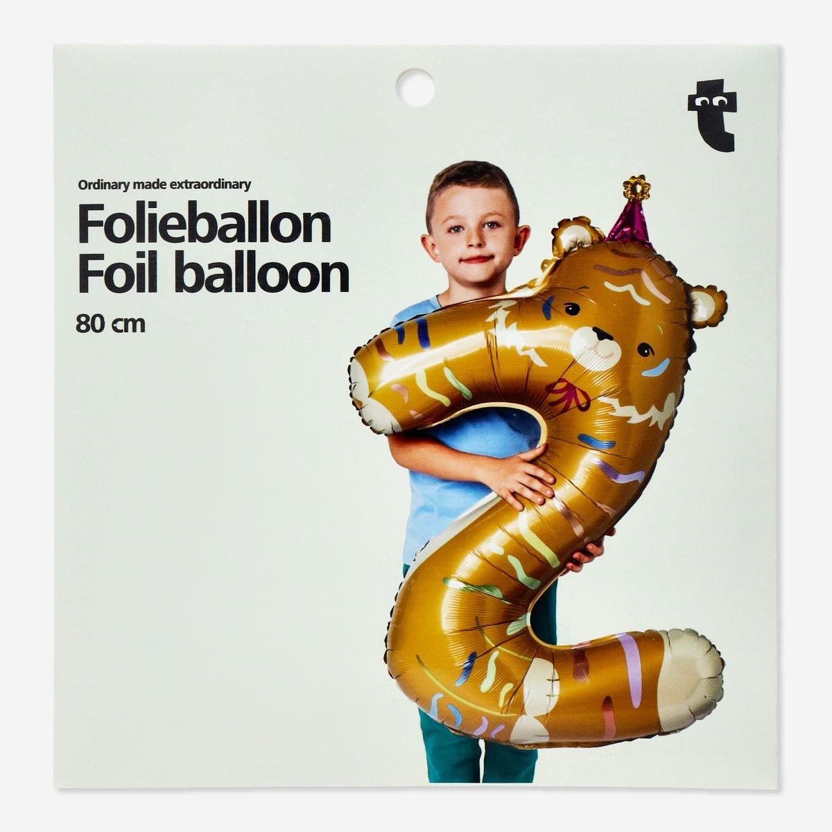 Brown Number 2 Foil Balloon