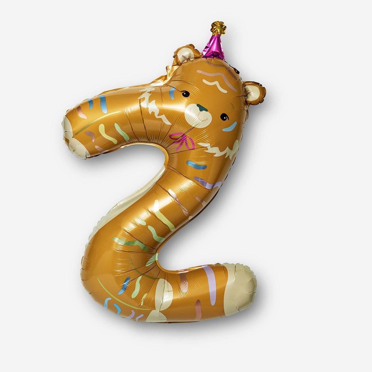 Brown Number 2 Foil Balloon