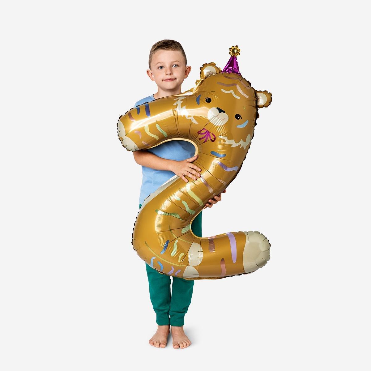 Brown Number 2 Foil Balloon
