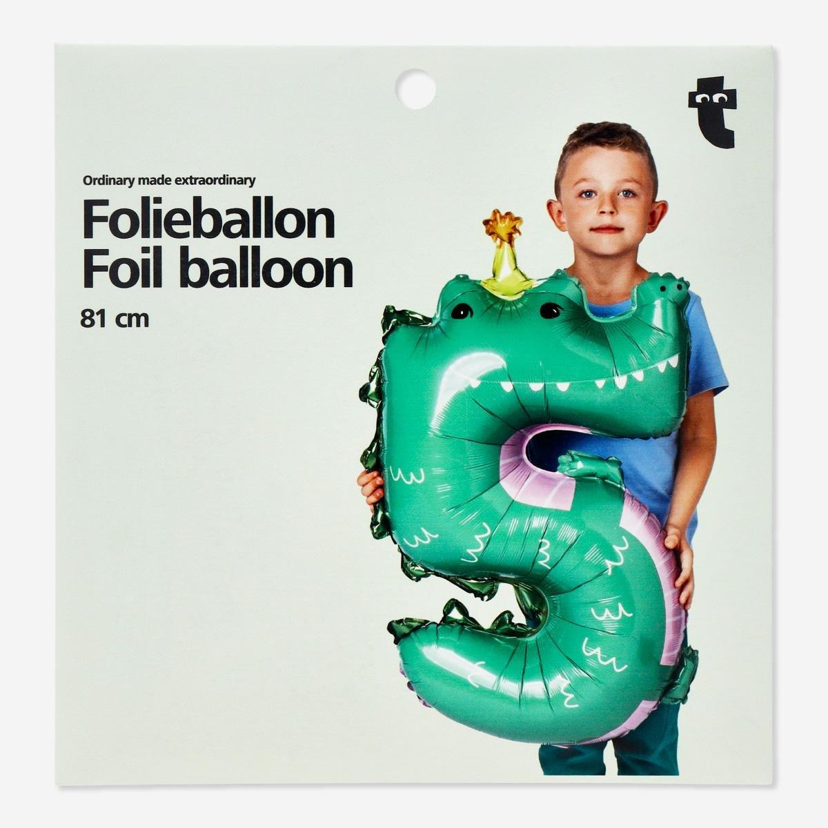 Green Number 5 Foil Balloon