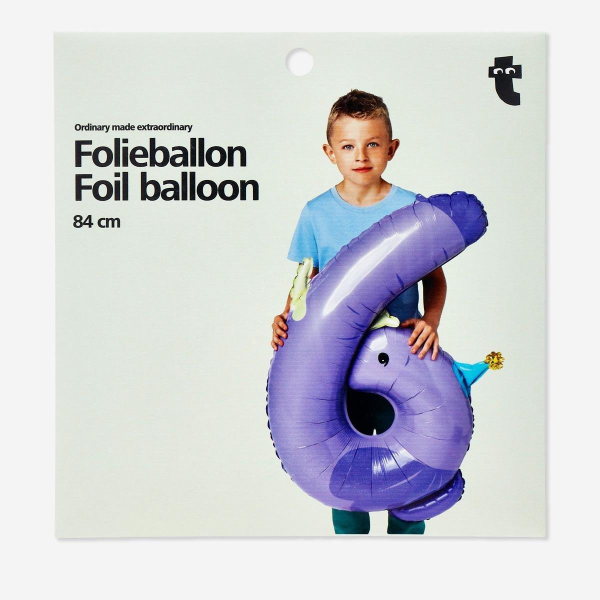 Purple Number 6 Foil Balloon