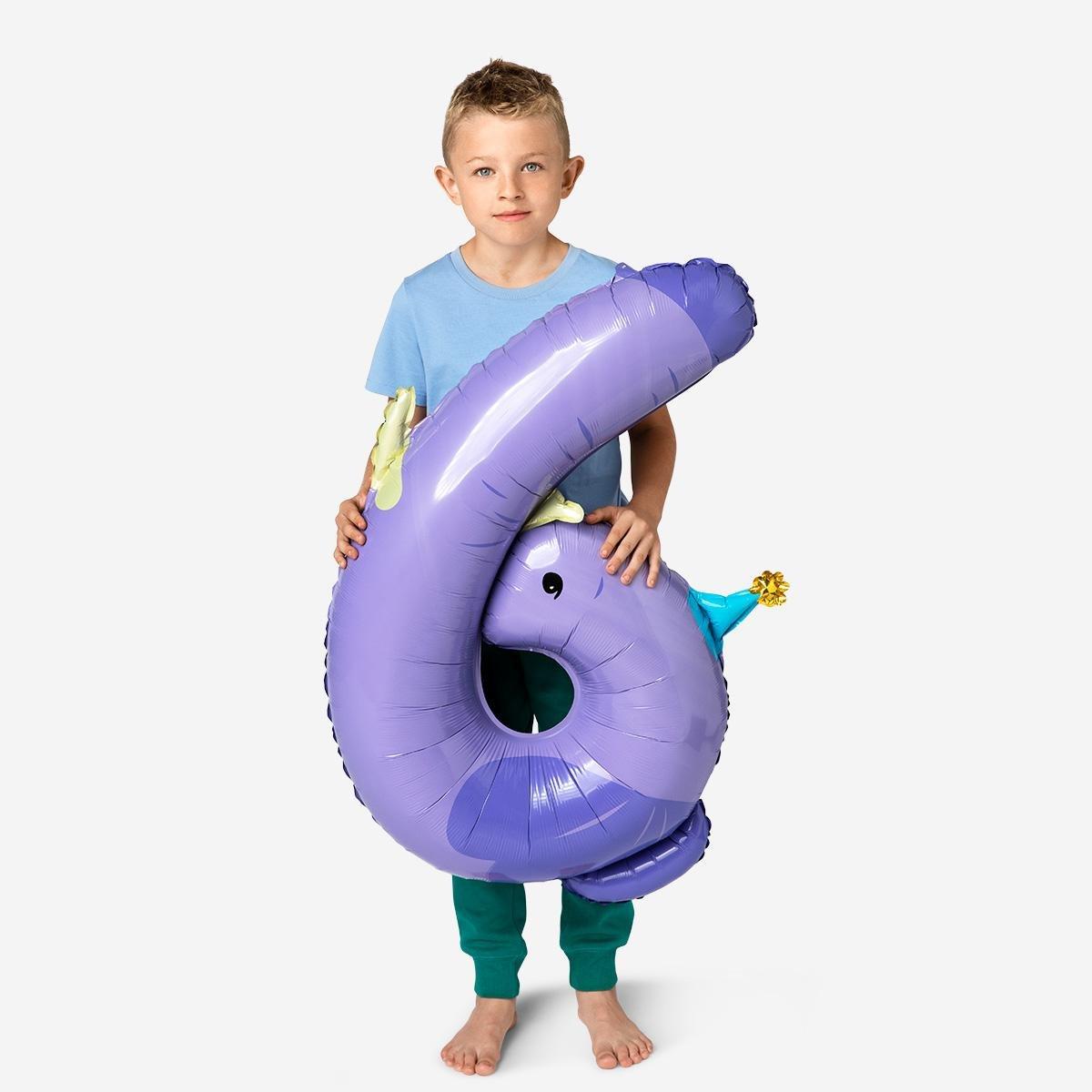 Purple Number 6 Foil Balloon