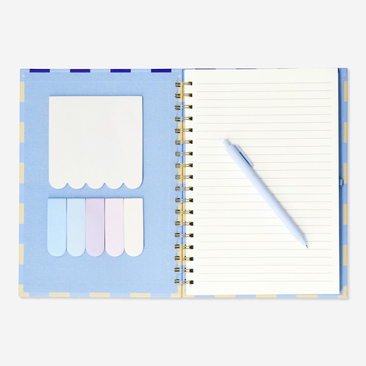 MULTI      Notebook. With ballpoint pen and sticky memos