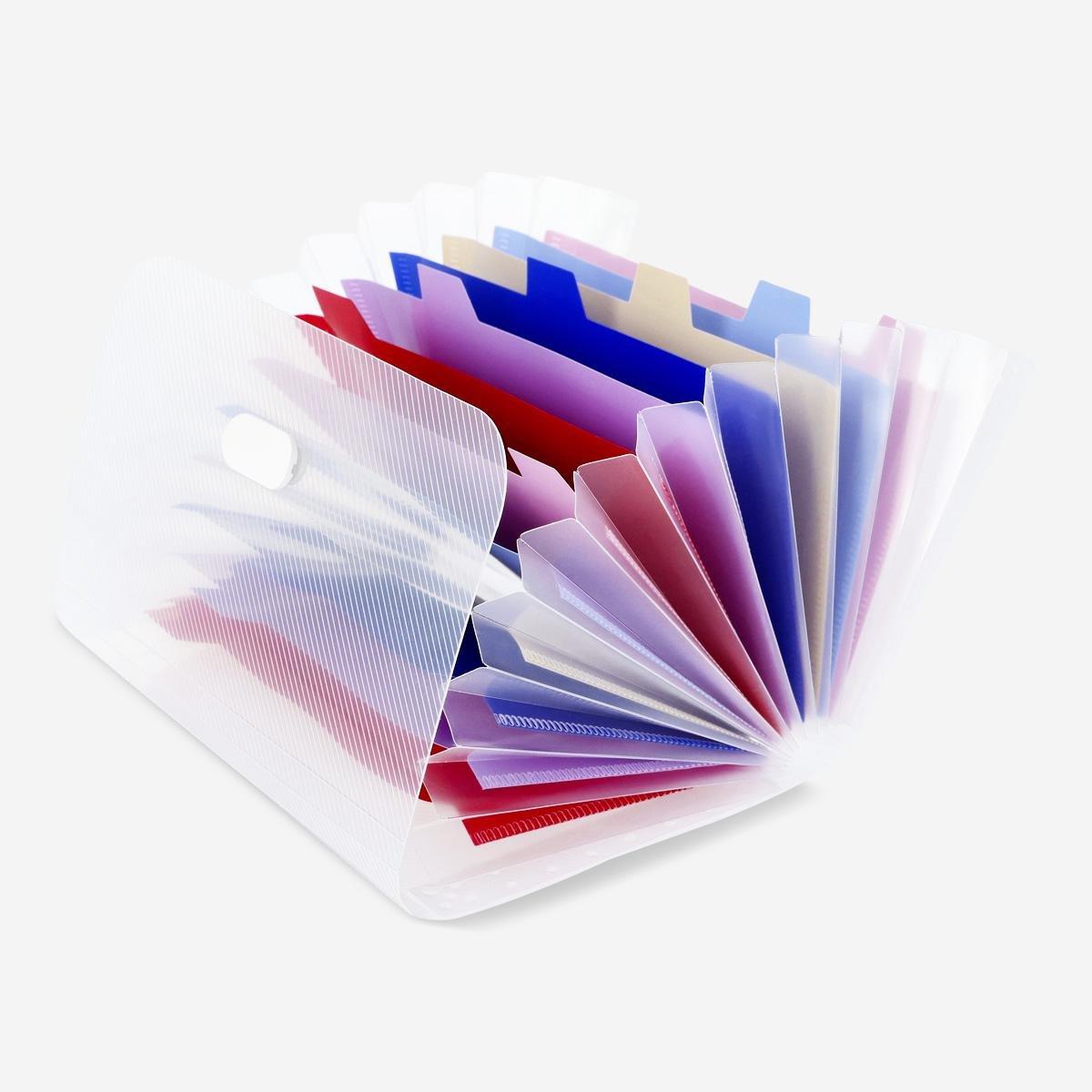 Multicolour flash card organiser