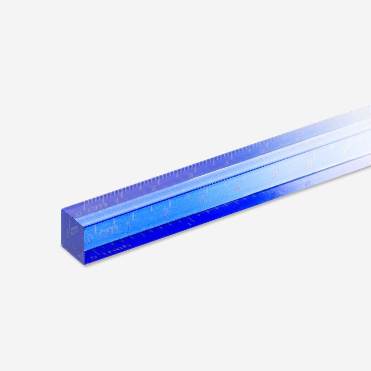 Blue scale ruler