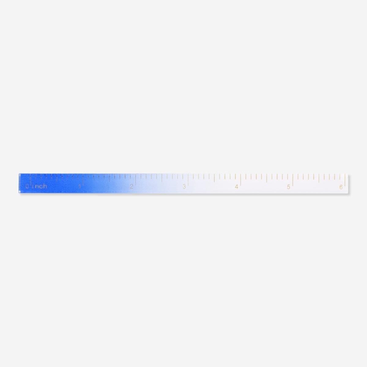 Blue scale ruler