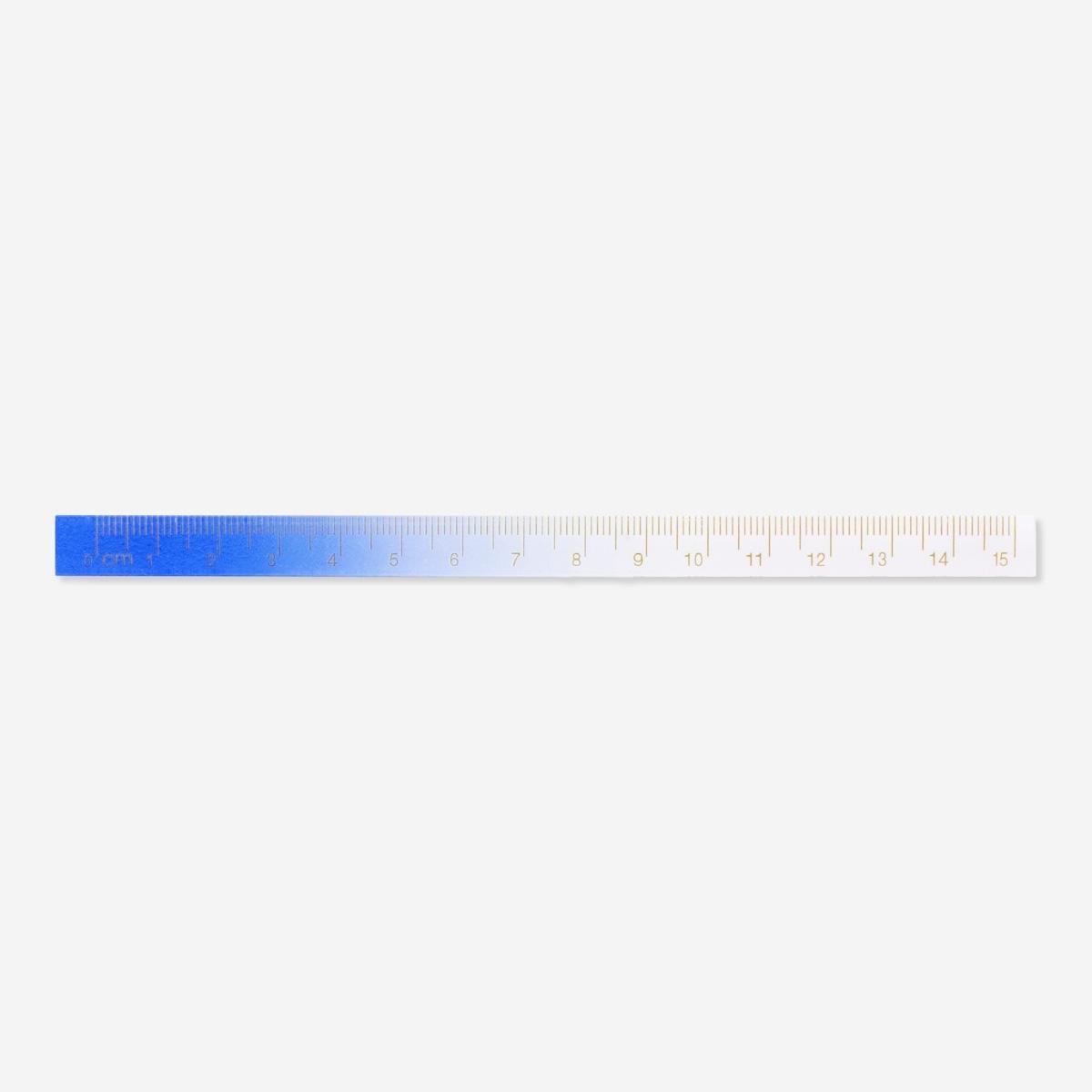 Blue scale ruler